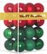 3.2" Large Christmas Balls Ornaments Shatterproof (Red & Green) - 3.2 x 3.2 x 3.2 inches